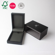 Kundenspezifischer schwarzer Papierschmuck-Hochzeits-Luxusgeschenkbox-Verpackenpapphersteller von China